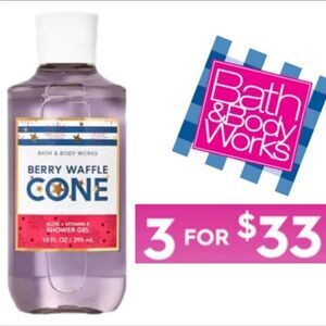 Bath and Body Works Berry Waffle Cone Shower Gel